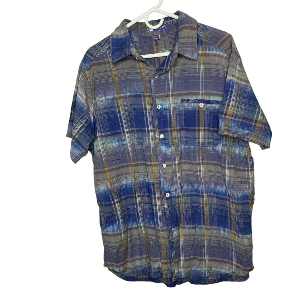 ibex Organic Cotton Button Down Short Sleeve Shirt size XL men’s